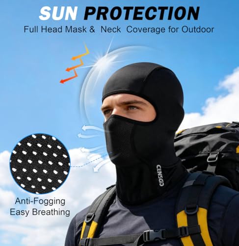 CENSGO Motorcycle Balaclava Face Mask,Cooling Helmet Liner with Mesh