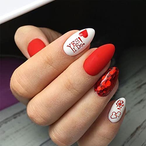 Valentine's Day Nail Art Stickers - 934 Pcs Self-Adhesive Designs, 12 Sheets