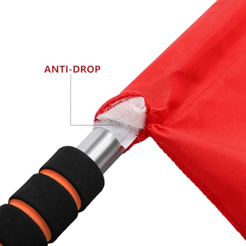 DEAYOU Referee Flags 8-Pack - Volleyball, Soccer, Football Line Judge Hand Signals, 15.5" x 11.8"
