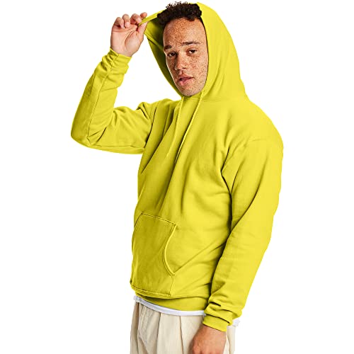 X-Large Yellow Hanes EcoSmart Fleece Hoodie for Men & Women