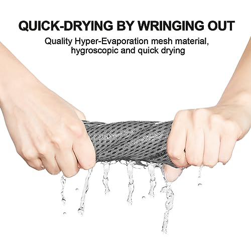 Cooling Towels Bulk - 10 Pcs Microfiber Neck & Face Towels, Grey
