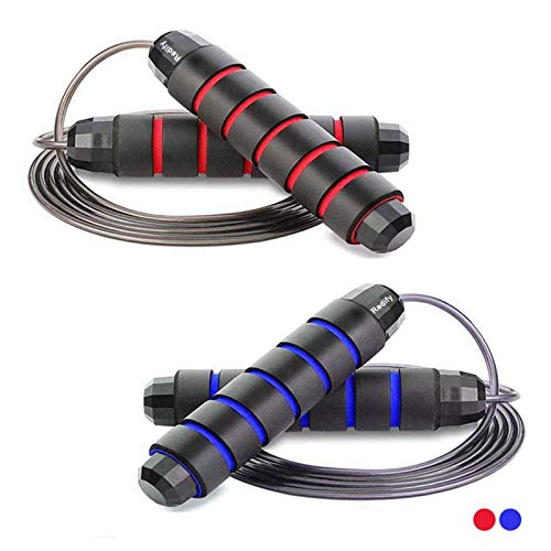 Adjustable Jump Rope for Fitness - Red & Blue - Cardio Workout
