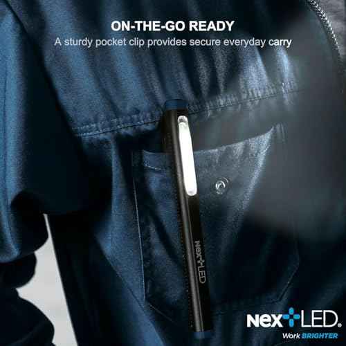 NextLED NT-6615K CRI 95 Auto Detailing Light, Rechargeable Pocket Flashlight, 430 Lumen, 6000K, Magnetic, Spot/Flood/365nm UV Light 3 in 1, for Paint Correction, Swirl Finder, Pro Paint Matching Tool