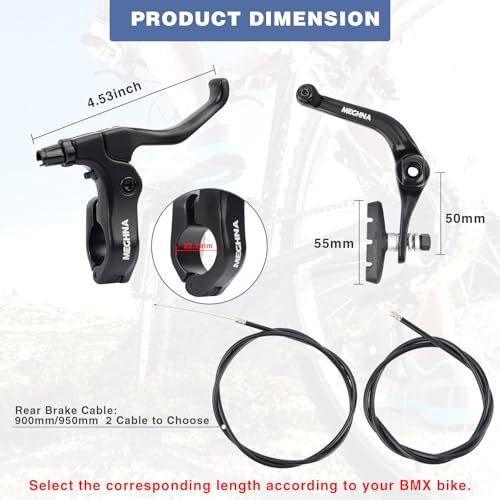 MEGHNA Bike U Brake Rear Set Aluminum Alloy for BMX Bikes with Cables & Pads