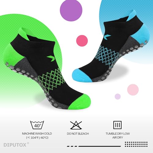 Non-Slip Pilates Socks with Grips for Women - Multi02