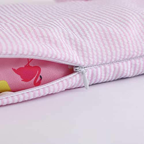Seersucker Puddle Jumper Cover for Toddlers - Pink