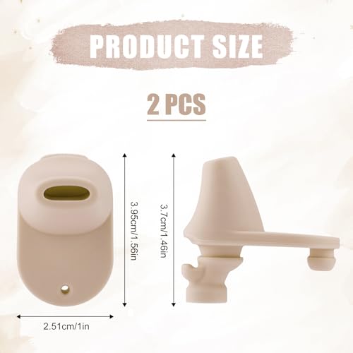 Silicone Spout Replacement for Ello Pop & Fill - Brown, 2 Pack