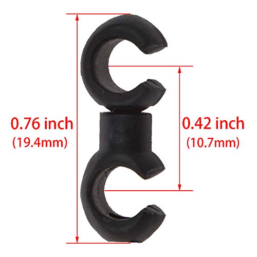 10 Pcs Bike Cable S-Hook Clips - Rotatable Bicycle Brake & Shift Cable Organizer