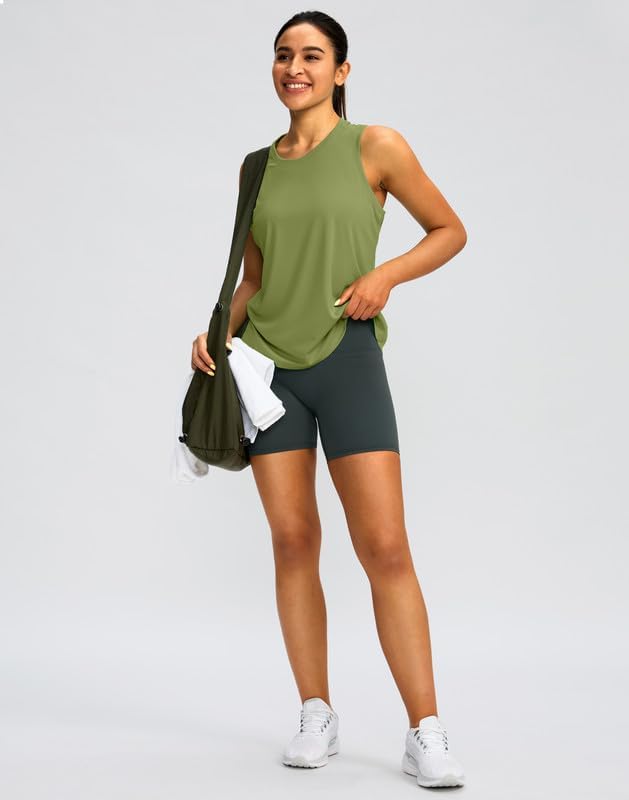 Skiennix Women's Racerback Workout Tank Top - Sleeveless Loose Fit Yoga & Running Shirt