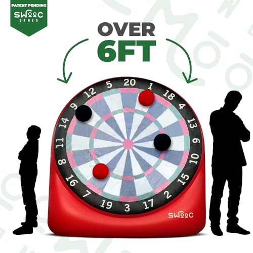 Giant Inflatable Kick Darts Game - 6ft Jumbo Dartboard Set