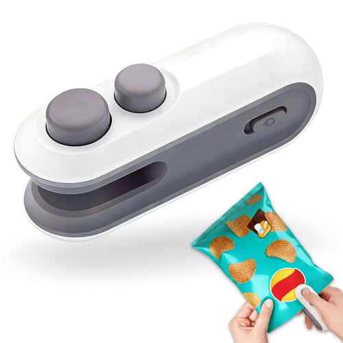 Tiefenets 2-in-1 Mini Bag Sealer & Cutter Portable USB Rechargeable Food Saver