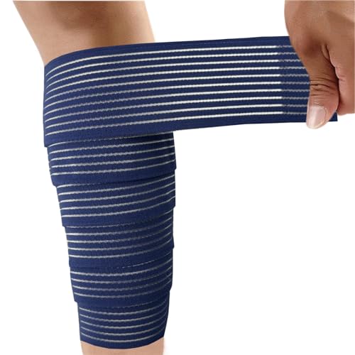 Calf Compression Support Sleeve - Adjustable Plus Size, Blue