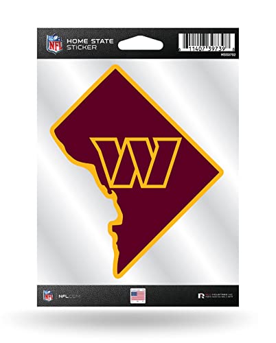 Washington Commanders Home State Vinyl Decal - 5" x 7"