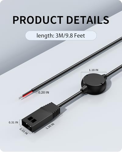Humminbird Fish Finder Power Cord 9.8FT/3M | Compatible with All Helix & PiranhaMAX Models