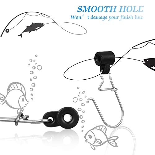 Sumind Pcs Fishing Line Sinker Slides with Duo Lock Clip Hooked