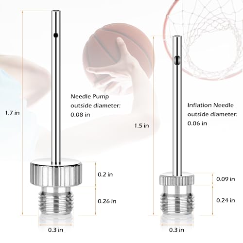 24-Piece Universal Ball Pump Needle and Valve Adapter Inflation Kit