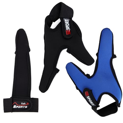 Fishing Gloves Set 3 Pcs Neoprene Anti-Slip, Adjustable Double & Single Finger