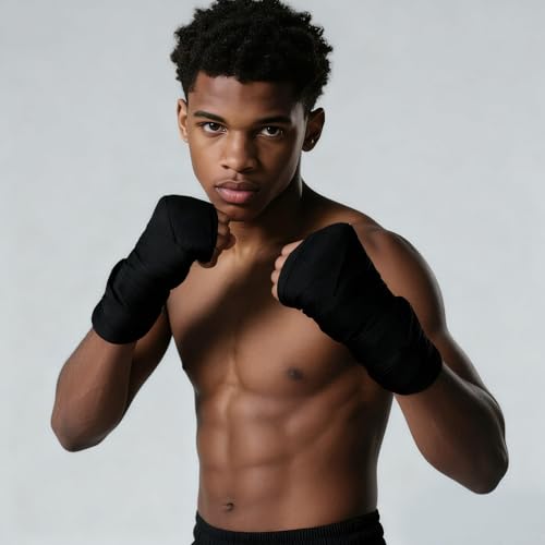 Kids Boxing Hand Wraps - Elastic Wrist Compression Bandages, 2 Pack