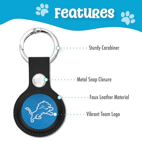 NFL Detroit Lions AirTag Holder Keychain - 2-Pack for Dogs & Cats