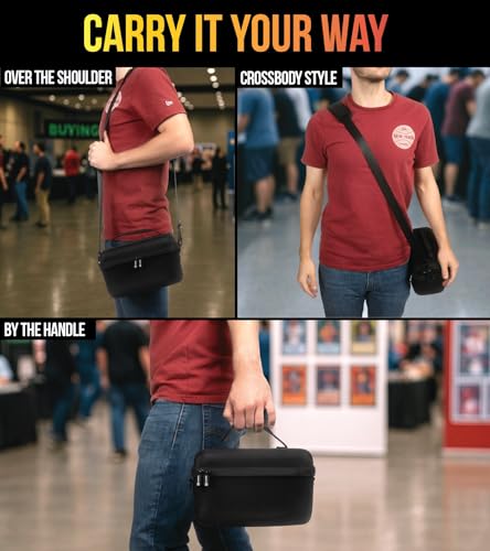 Panopply Slab Card Storage Box for Graded Sports & TCG Cards with Zipper & Shoulder Strap
