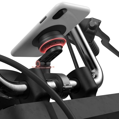 Sincetop Vibration Dampener Bike Phone Mount with Adjustable Handlebar Holder - Out Front for Motorcycle, MTB, E-Bike & Scooter, Series C 2nd Gen