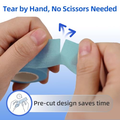 Niceful Blue Silicone Medical Tape 1x5.5Yd Hypoallergenic 6 Rolls
