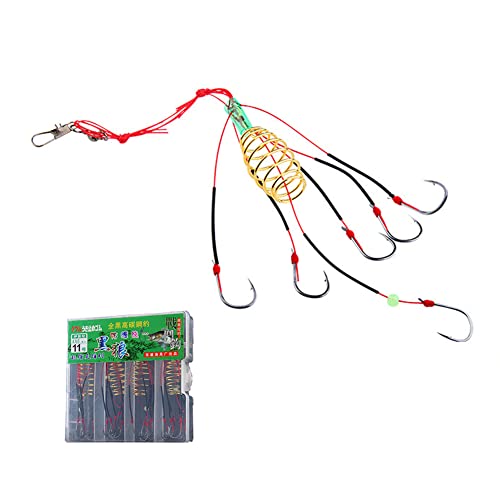 Carp Fishing Hooks with Bait Lure - 8# Hook, 4 Packs