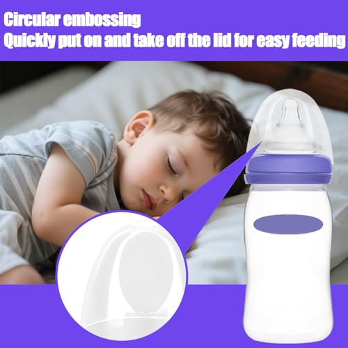 Replacement Clear Bottle Caps for Lansinoh Anti-Colic Baby Bottles - 4 Pack
