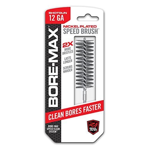 Bore-Max Nickel Plated Shotgun Bore Brush - 12GA Fast Gun Cleaning Tool