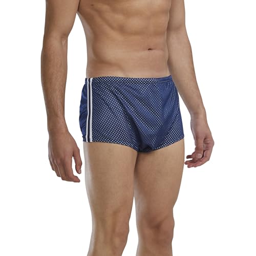 Men's Poly Mesh Resistance Swim Shorts - Square Leg Workout Trunks