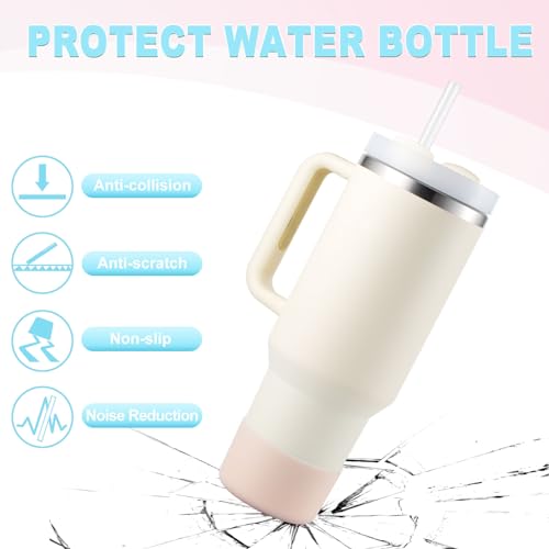 Silicone Boot for Stanley Cup 20/30/40 OZ - Clear Salmon 2-Pack