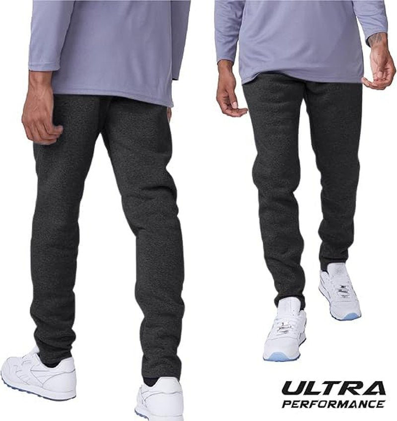 Ultra Performance 3 Pack Mens Open Bottom Sweatpants with Pockets, Casual Sweatpants for Men