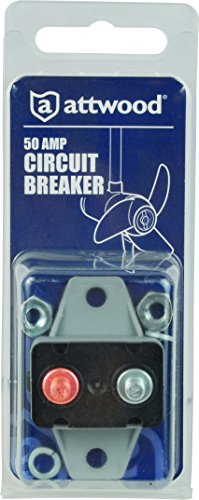 50-Amp Marine Boat Circuit Breaker - Compact Size, One Size