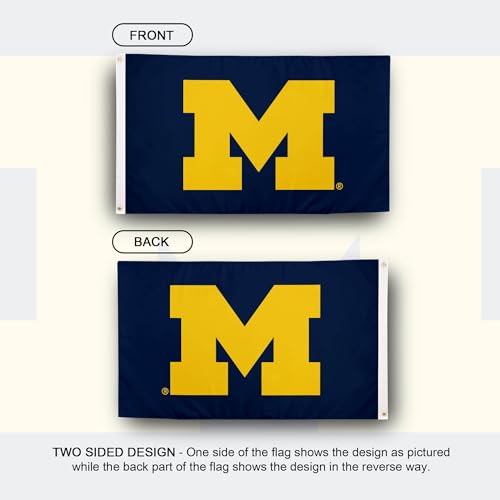 University of Michigan Wolverines 3x5 Ft Flag - Durable Outdoor Banner