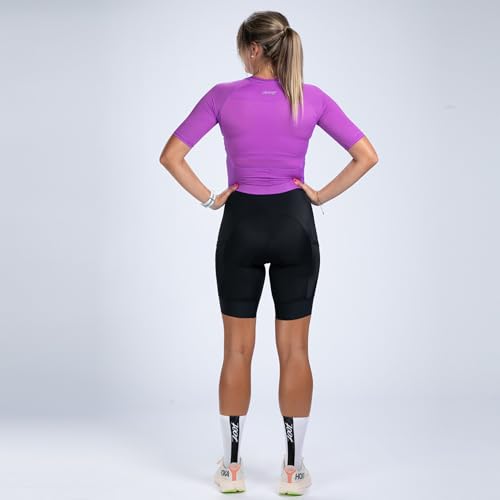 Women's Triathlon Full-Zip Racesuit - Moisture-Wicking with Chamois