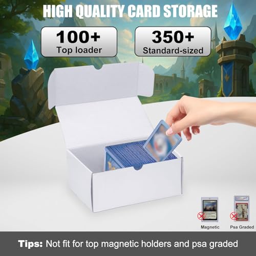 Toploader Trading Card Storage Box - 300 Count, 3 Pack - White