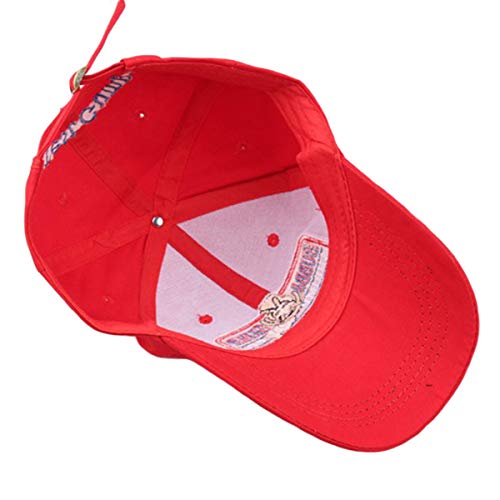 Unisex Shrimp Co. Embroidered Adjustable Cotton Cap - Red, One Size