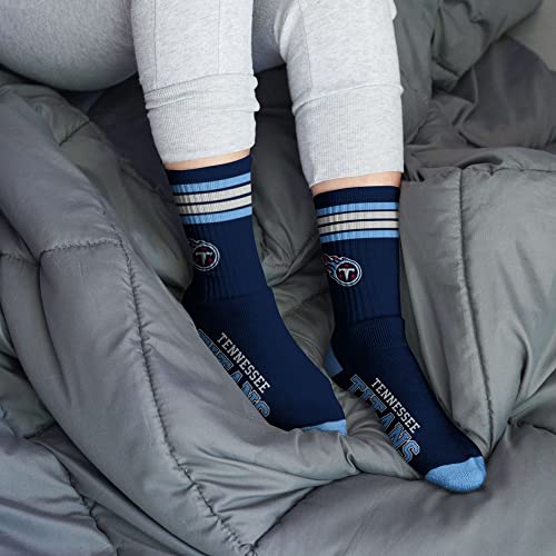 Tennessee Titans Youth Quarter-Length Socks - 4-Stripe Deuce