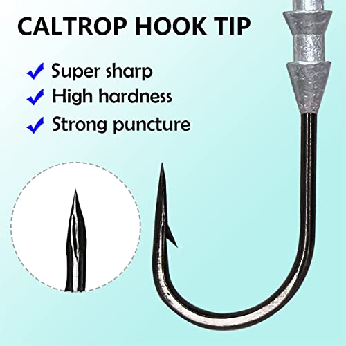 UperUper Style A Jig Head Set 50pcs - 1/8oz Saltwater & Freshwater Fishing Hooks
