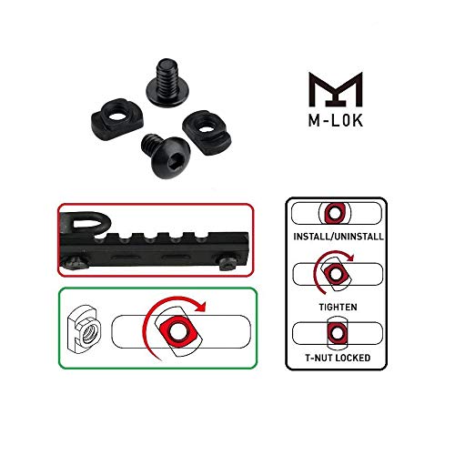 M-LOK T-Nut Replacement Screw Set - 12mm Screws & Nuts
