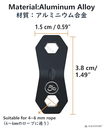 Double Hole Aluminum Tent Guyline Tensioners 20 Pack for Camping & Hiking