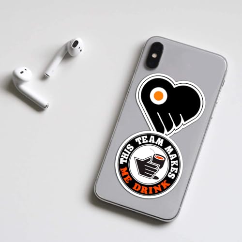21 PCS Philadelphia Flyers Hockey Stickers - Waterproof Decals for Laptops, Water Bottles & More
