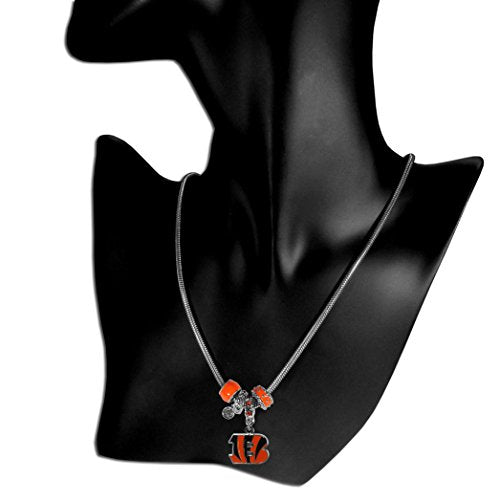 Cincinnati Bengals Euro Bead Necklace - NFL Team Jewelry
