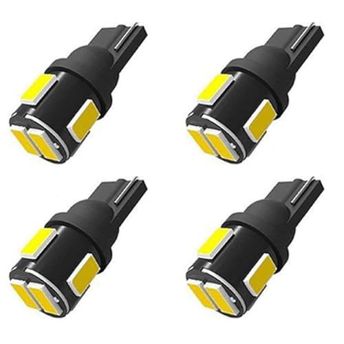 906 LED Boat Bulbs - T10 Wedge Base, 12V White 6000K, Pack of 4