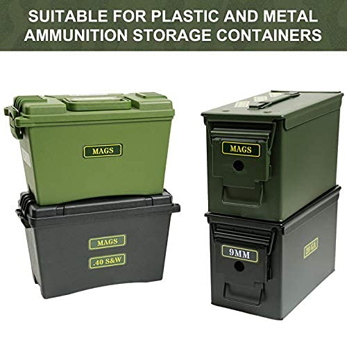 Ammo Can Vinyl Sticker Decals - .45 ACP - 20 Pack