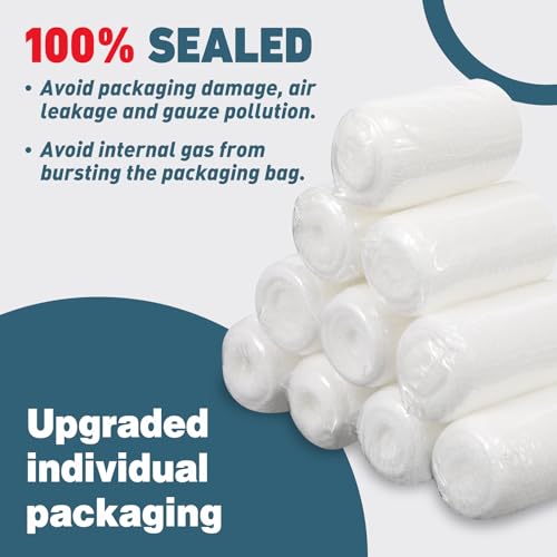 20 Pack Premium Gauze Rolls Bandages - 2 in x 4.1 Yards