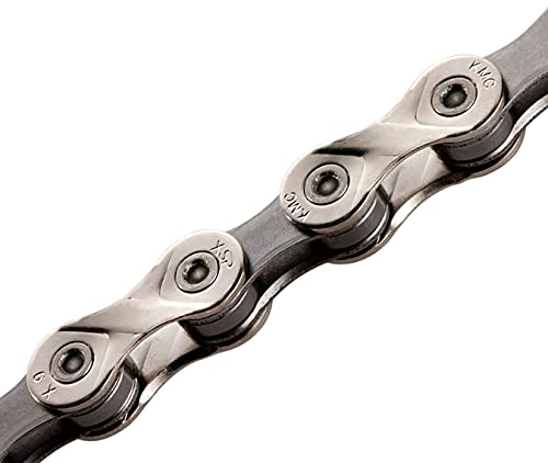 KMC X9 9-Speed Bicycle Chain 122 Links Silver/Grey - Compatible with Shimano, SRAM