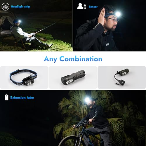 WUBEN E7 Mini Flashlight Black LBG 1800 Lumens Magnet & Waterproof