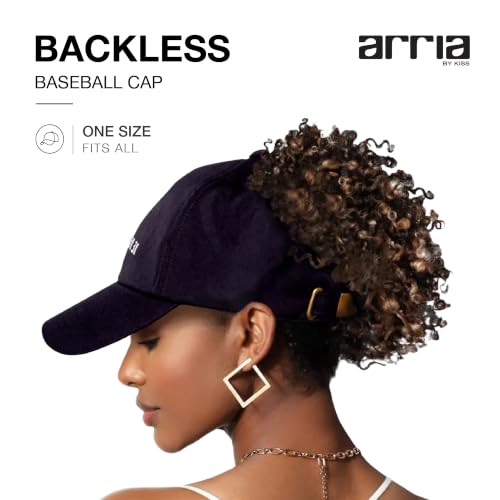 Satin-Lined Backless Baseball Cap - Stylish Ponytail Hat