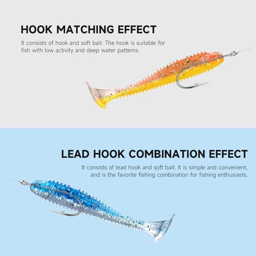 96 Pcs 2.7-Inch Soft Fishing Lures - Paddle Tail Swimbaits